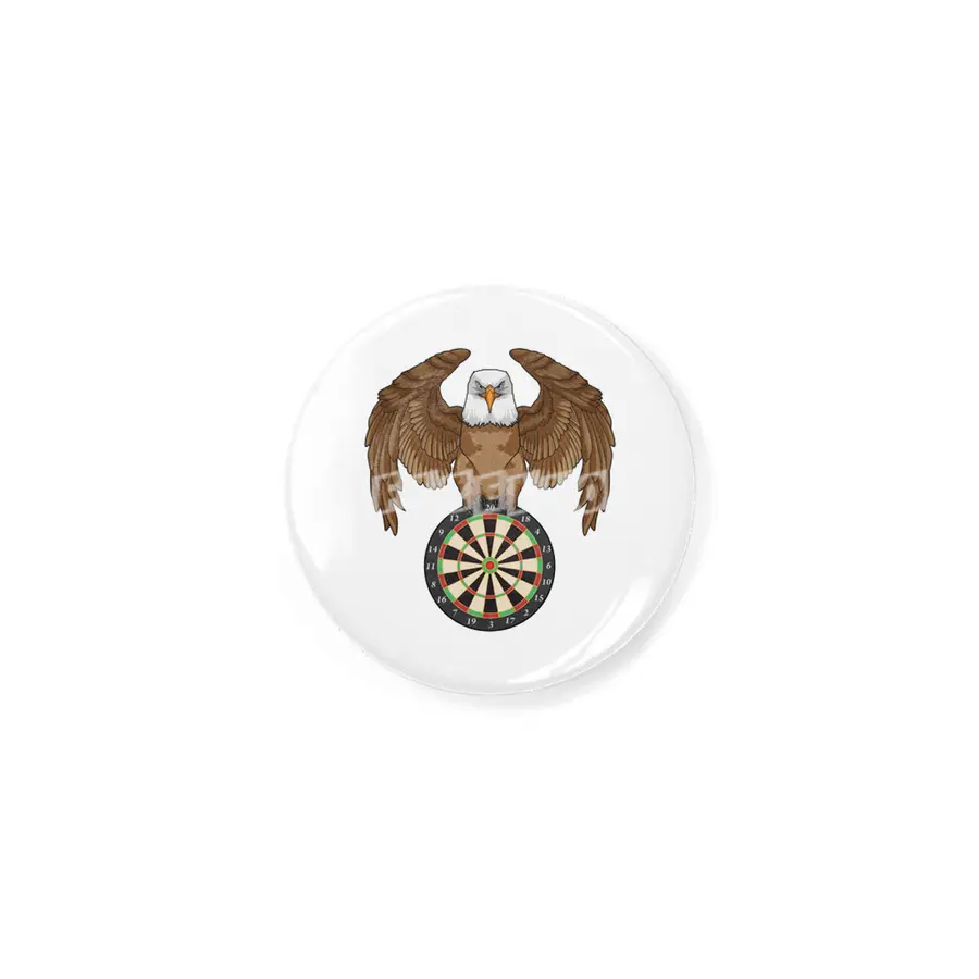Eagle at Darts with Dartboard Rozet