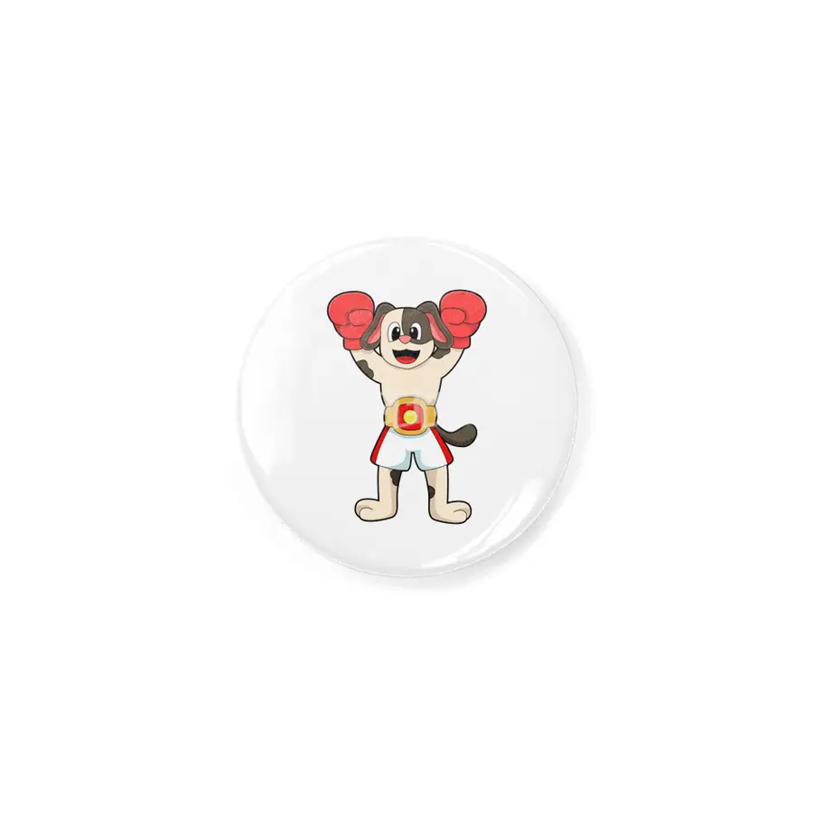 Dog as Boxing champion with Belt & Boxing gloves Rozet