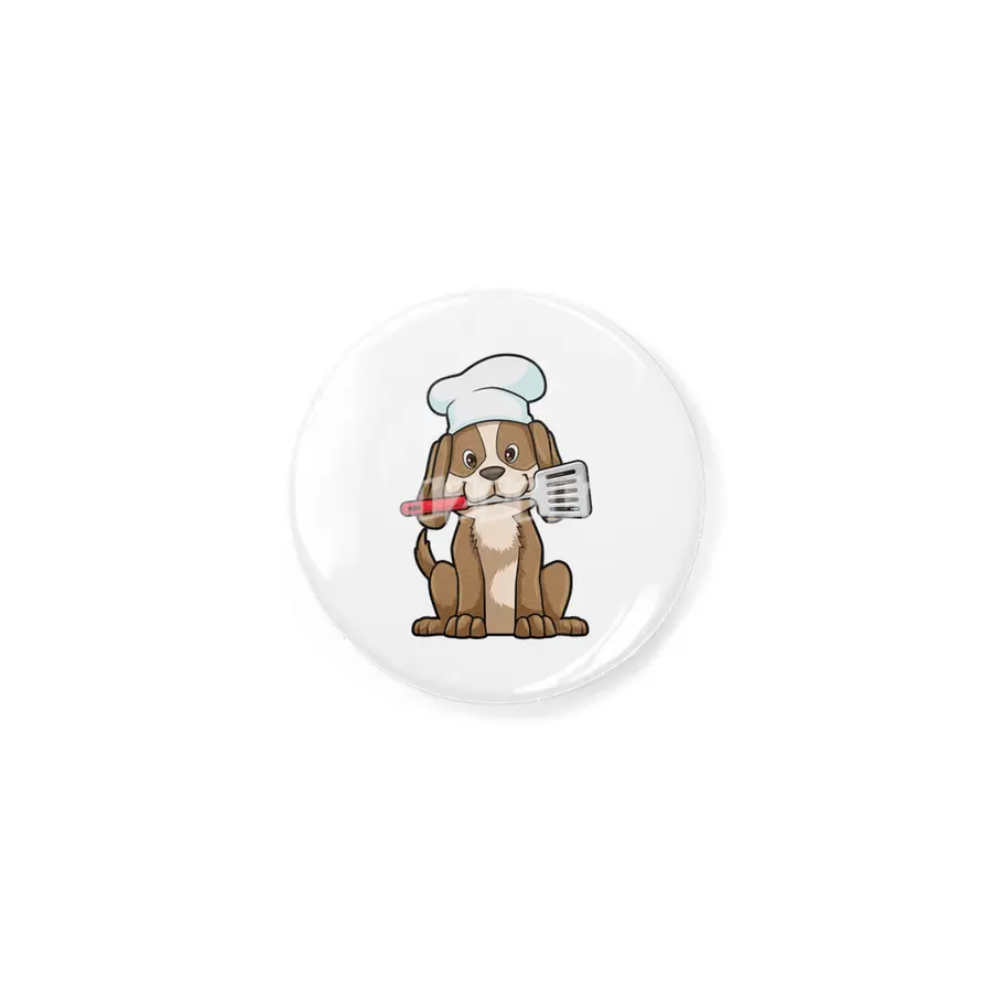 Dog as Cook with Chef's hat & Spatula Rozet