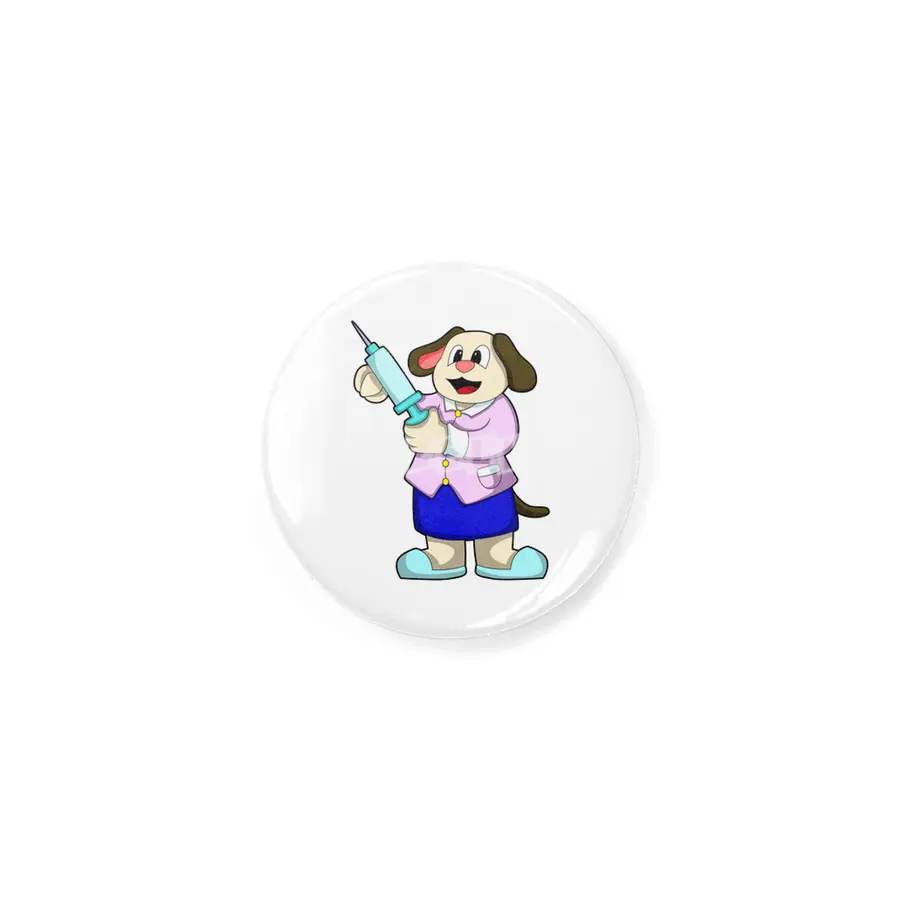 Dog as Doctor with Syringe Rozet