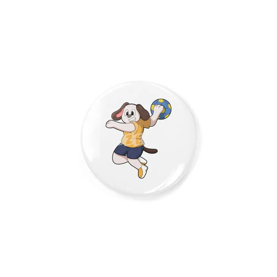 Dog as Handball player with Handball Rozet