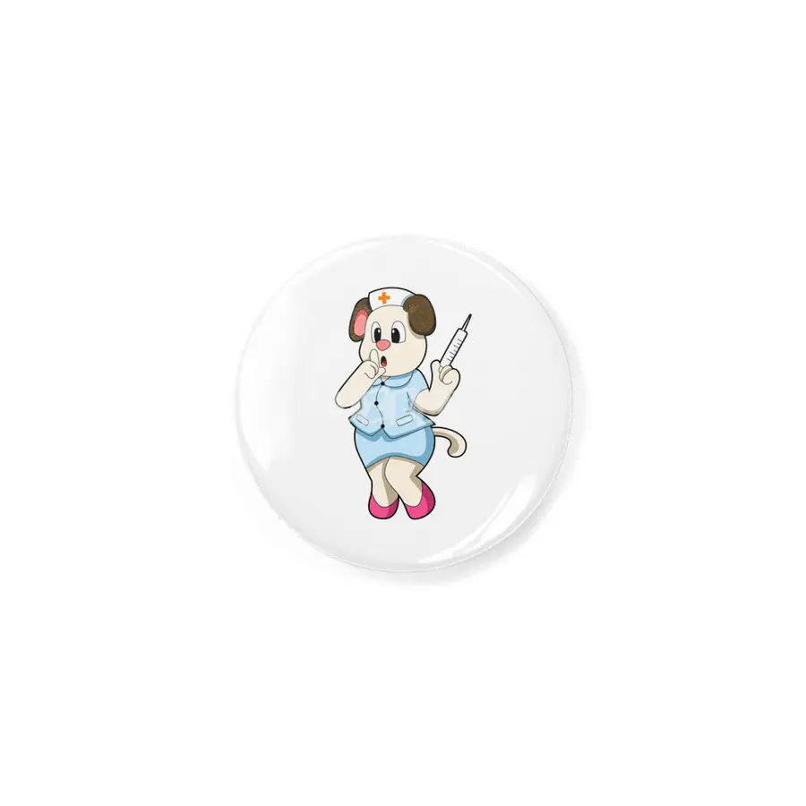 Dog as Nurse with Syringe Rozet