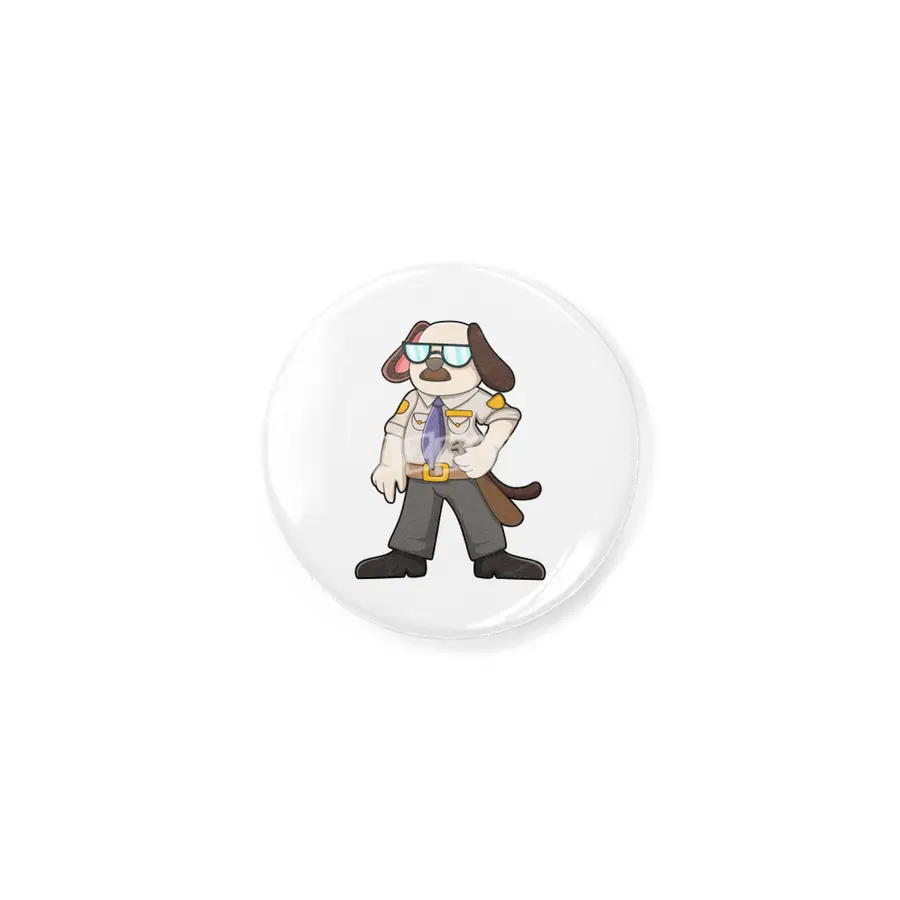 Dog as Police officer with Baton & Sunglasses Rozet