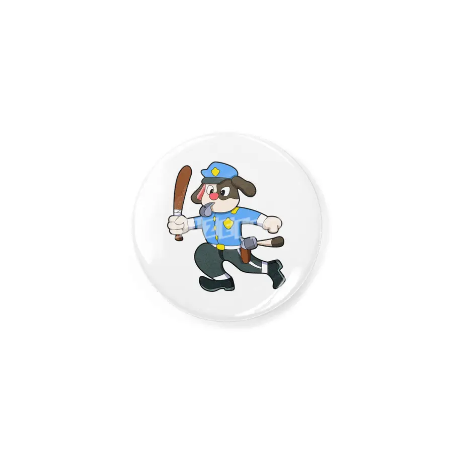 Dog as Police officer with Baton - Police Rozet