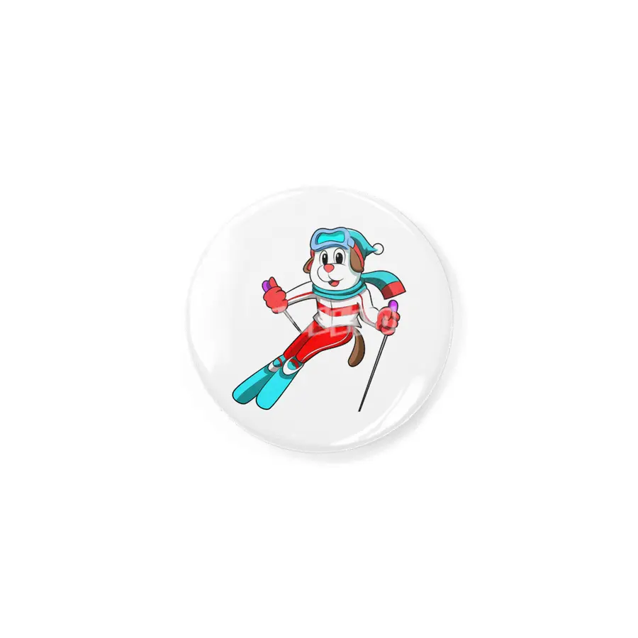 Dog as Skier with Skis Rozet