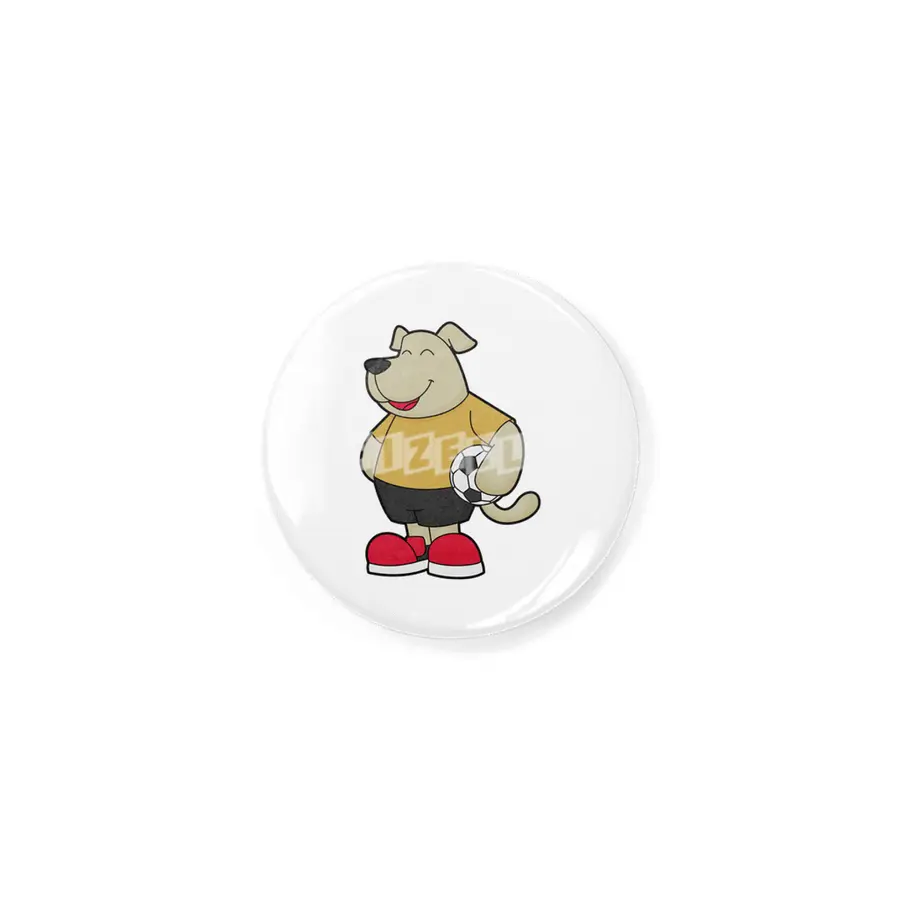 Dog as Soccer player with Soccer ball Rozet