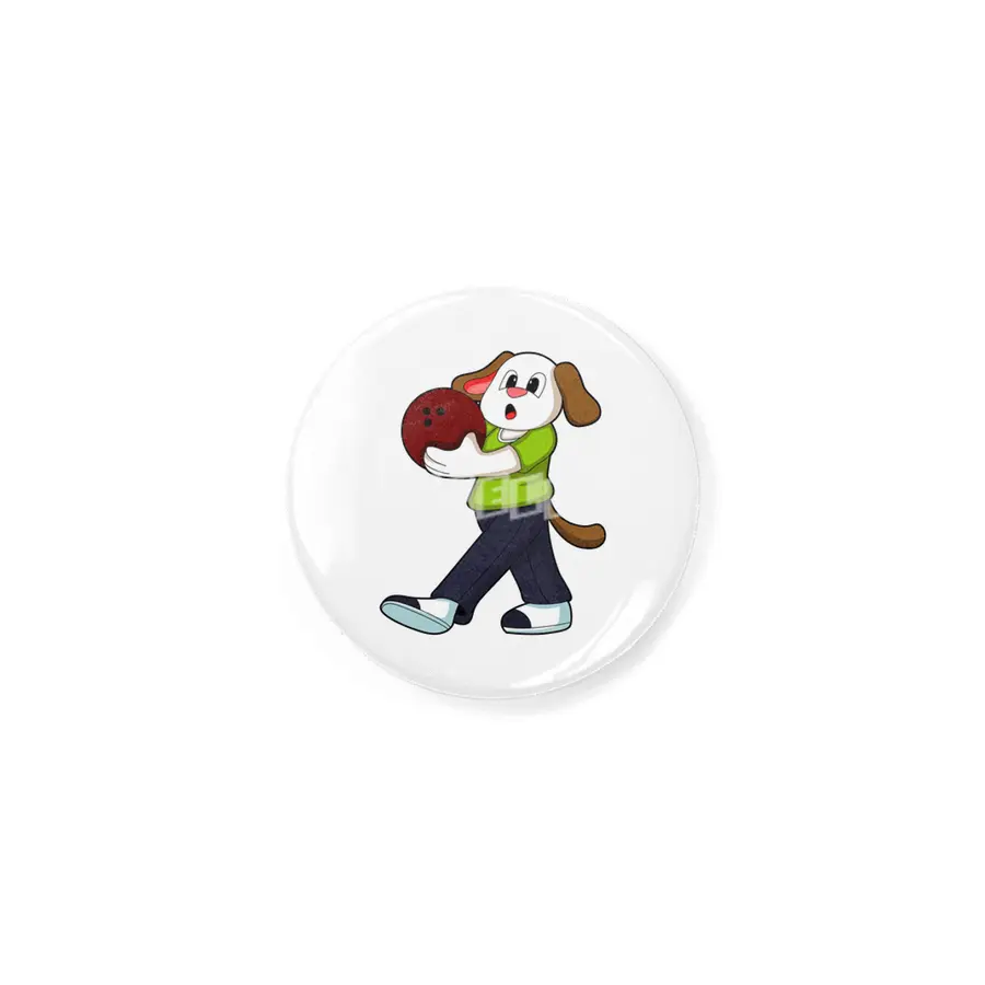 Dog at Bowling with Bowling ball Rozet