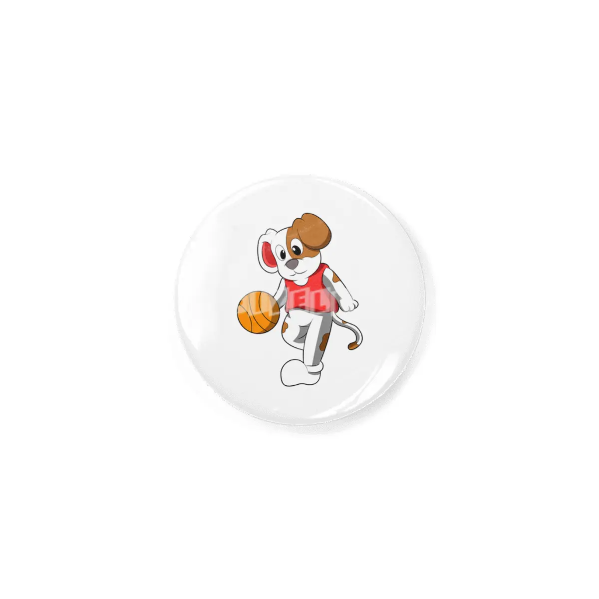 Dog at Sports with Basketball Rozet