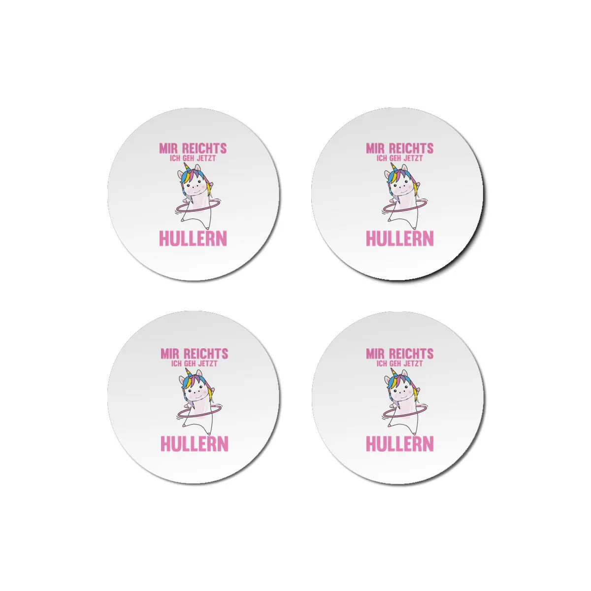 I'm Rich In I Go Hullern Unicorn Rosa Bardak Altlığı