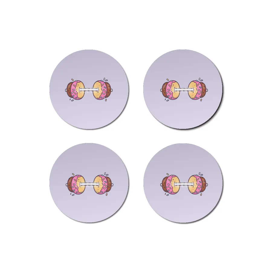 Donuts Barbell Bardak Altlığı