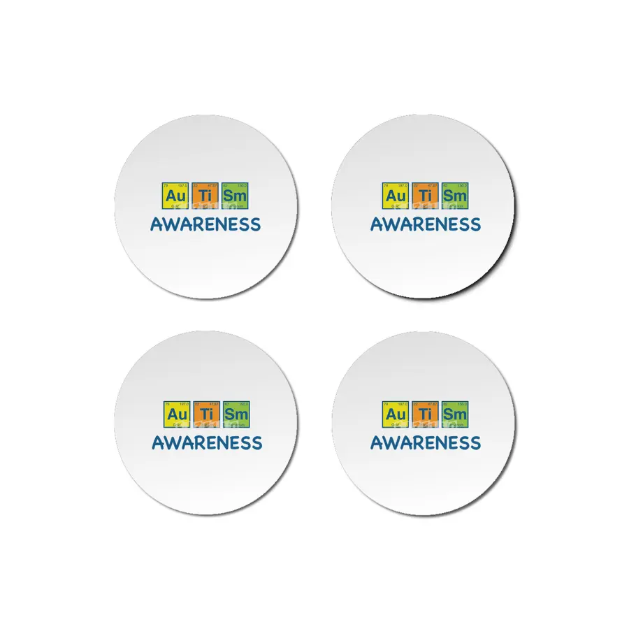 Autism Awareness Light Color Periodic Table Elements Theme for Teachers, Students and Parents Bardak Altlığı