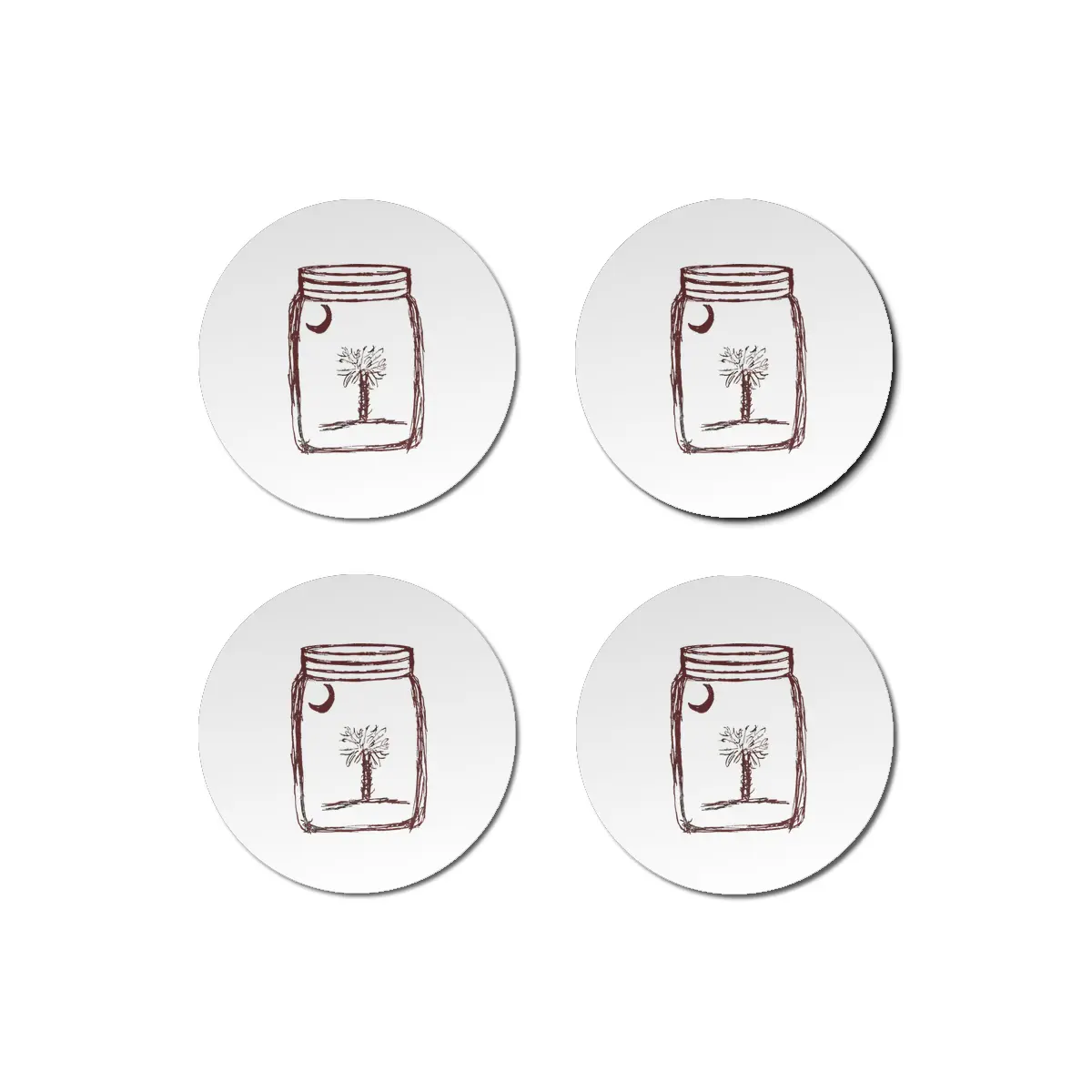 Garnet Mason Jar Bardak Altlığı