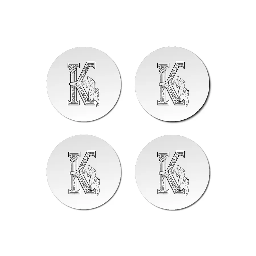 K Dragon Alphabet Bardak Altlığı