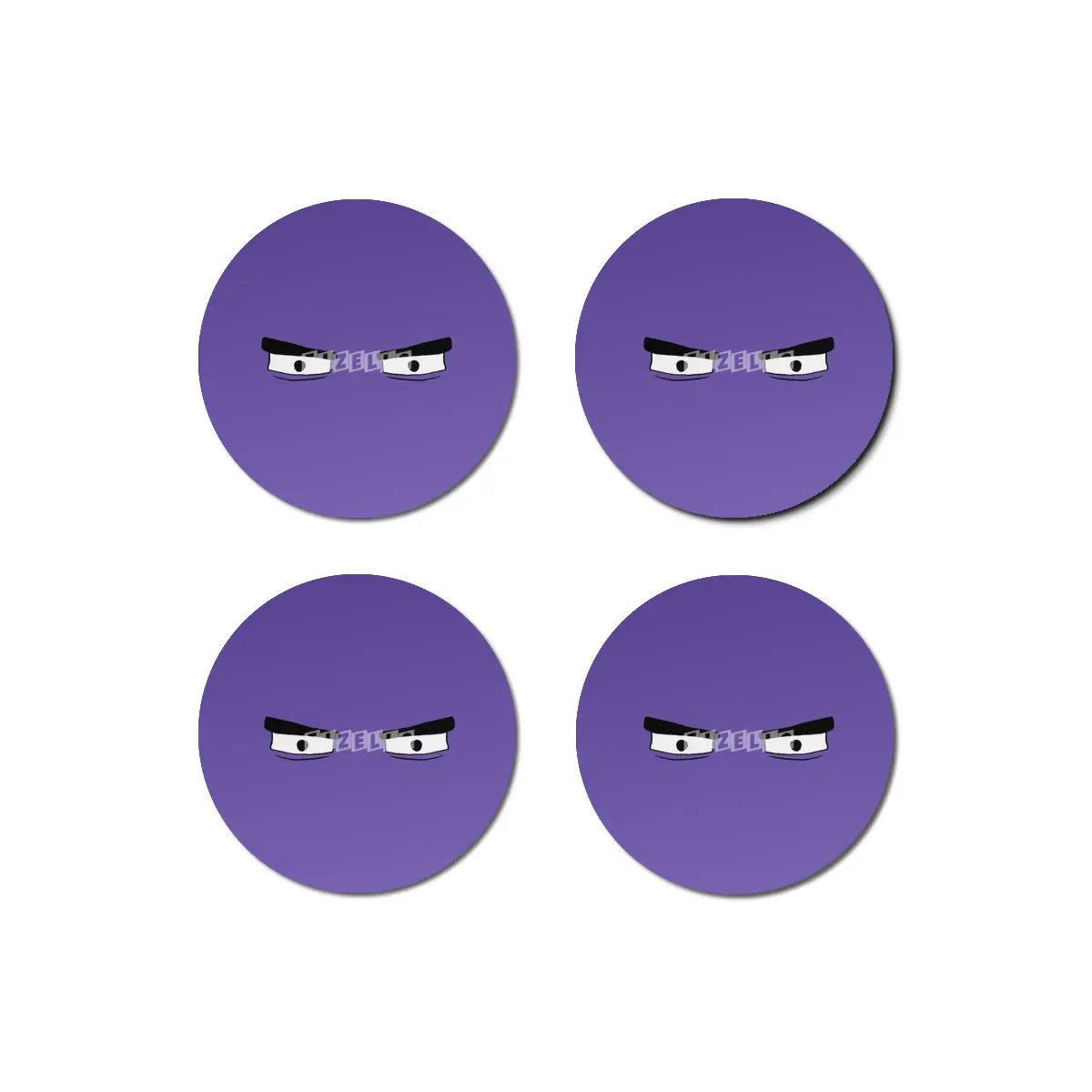 Cartoon Eyes - Grouchy Face Bardak Altlığı