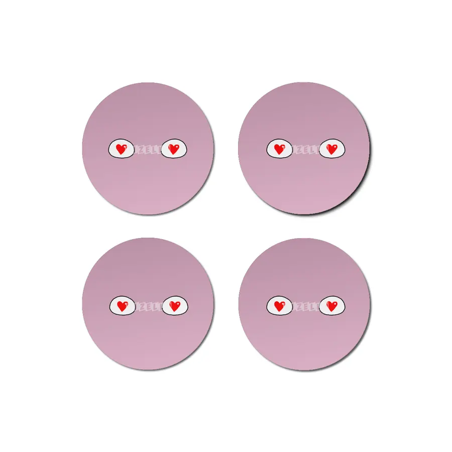 Cartoon Eyes - Hearts Bardak Altlığı