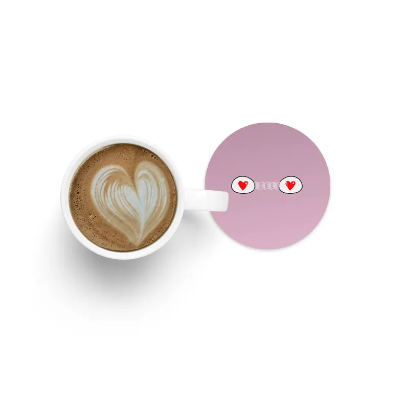 Cartoon Eyes - Hearts Bardak Altlığı