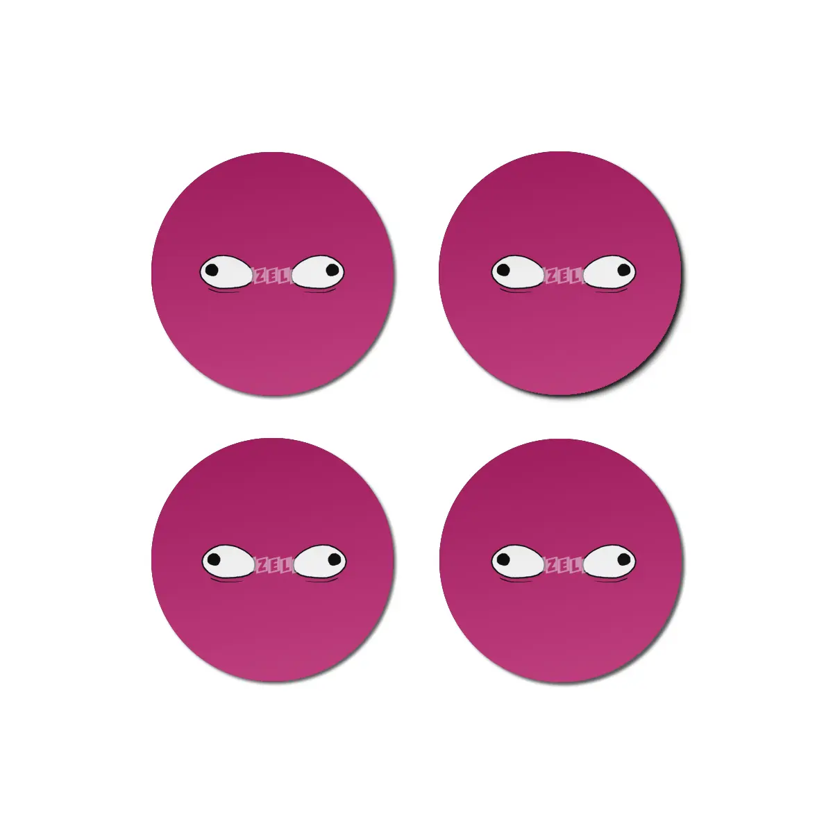 Cartoon Eyes - Wonky Face Bardak Altlığı
