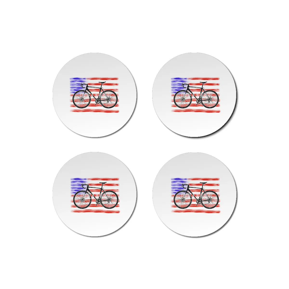 Cyclocross Bicycle American Flag Bardak Altlığı