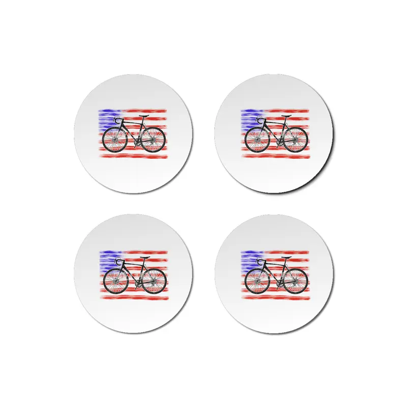 Cyclocross Bicycle American Flag Bardak Altlığı