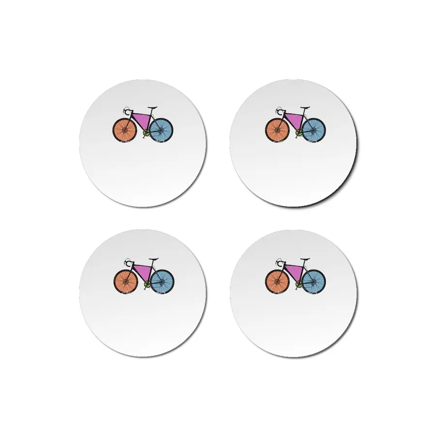 Cyclocross Bicycle Halftone Bardak Altlığı