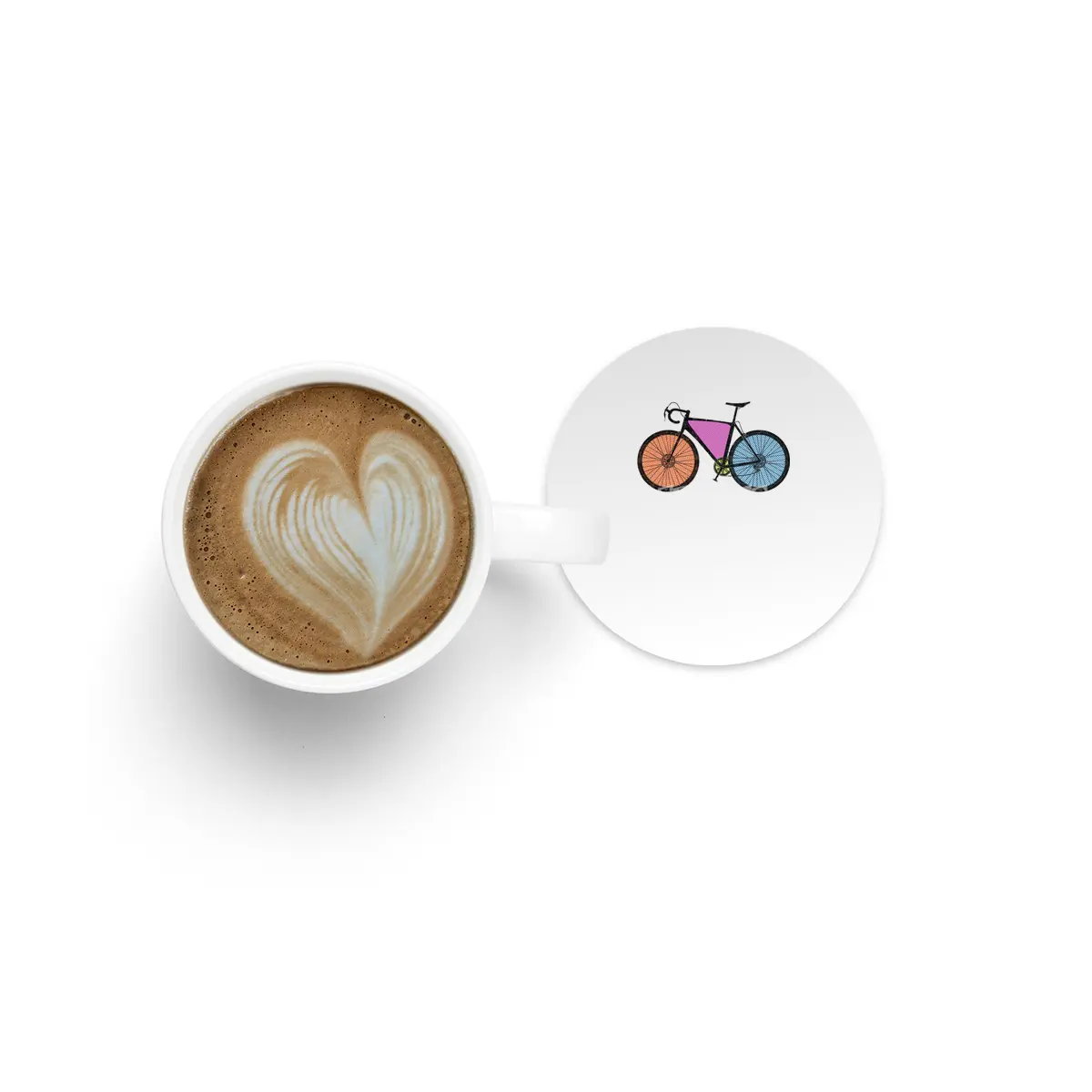 Cyclocross Bicycle Halftone Bardak Altlığı