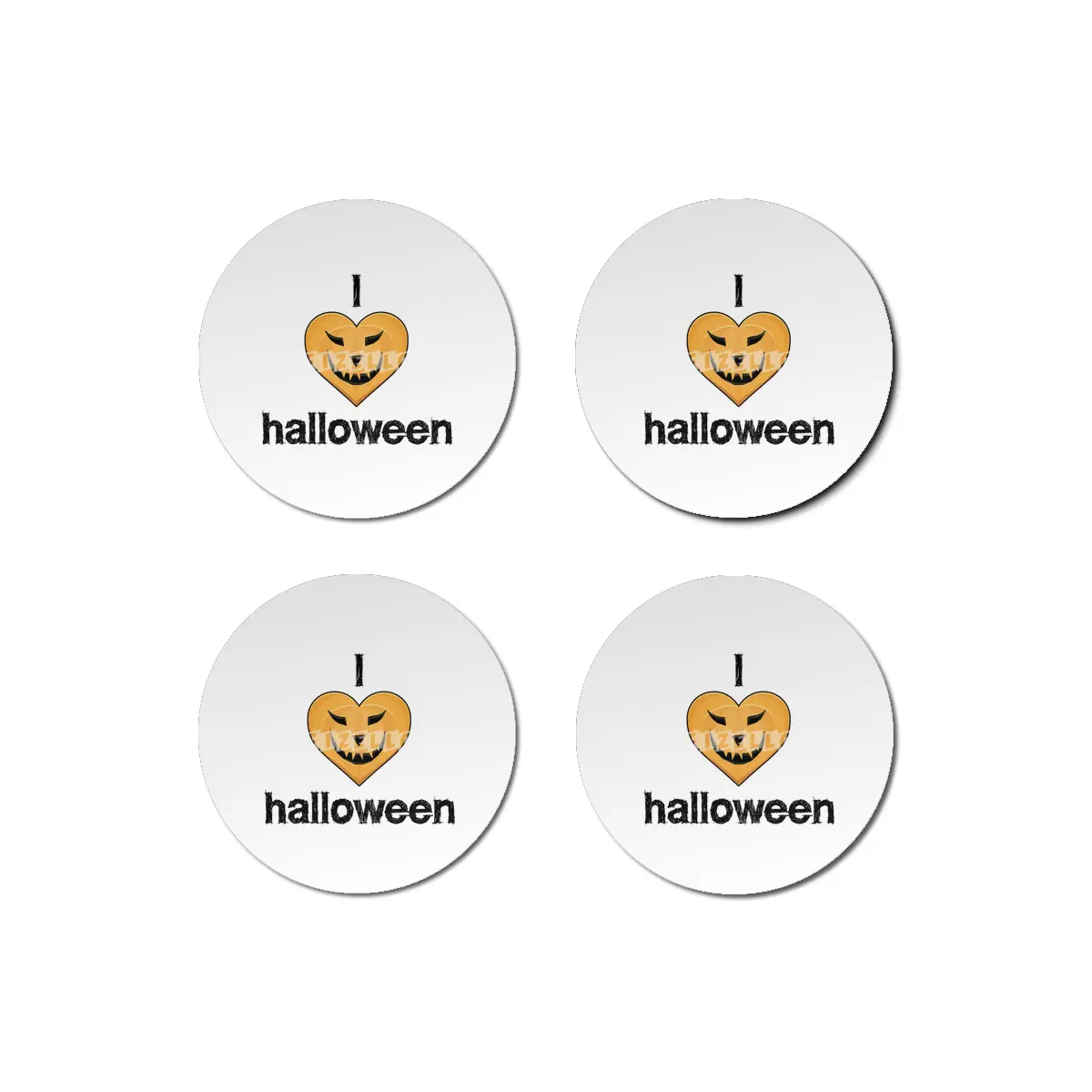 I Love Halloween Bardak Altlığı