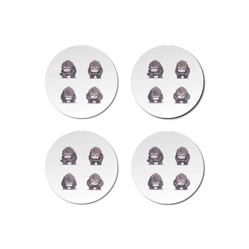 Cute Angry Gorilla Bardak Altlığı