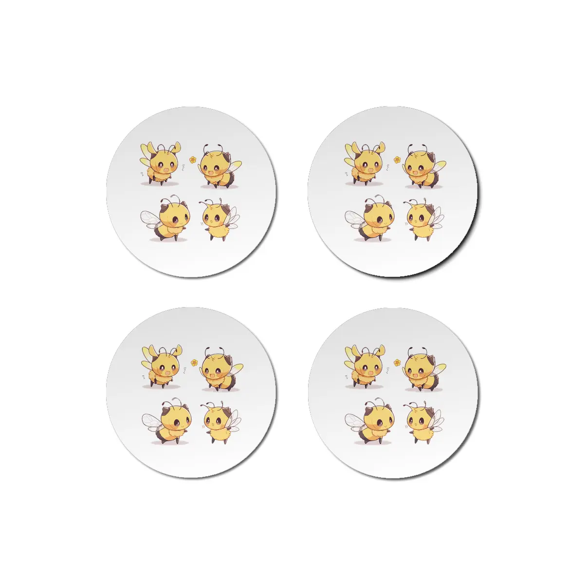 Cute Bee Bardak Altlığı