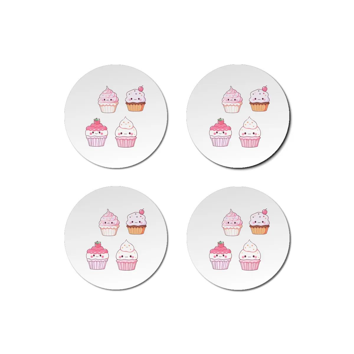 Cute Cupcake Bardak Altlığı