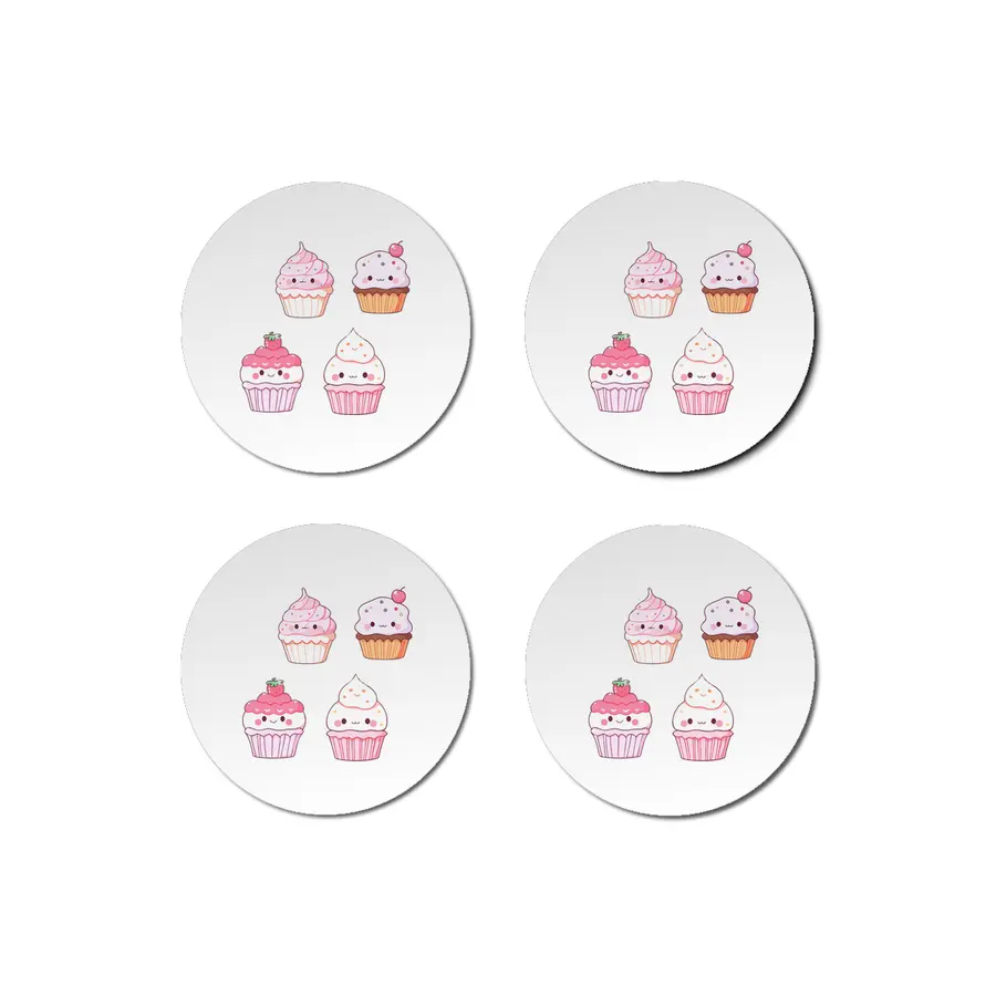Cute Cupcake Bardak Altlığı