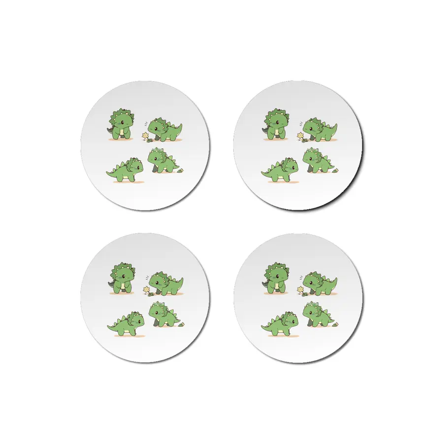 Cute Dinosaurs Bardak Altlığı