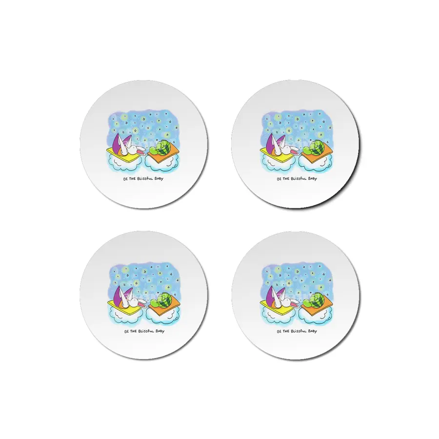 Bunny Daze Yoga - Be the blissful baby Bardak Altlığı