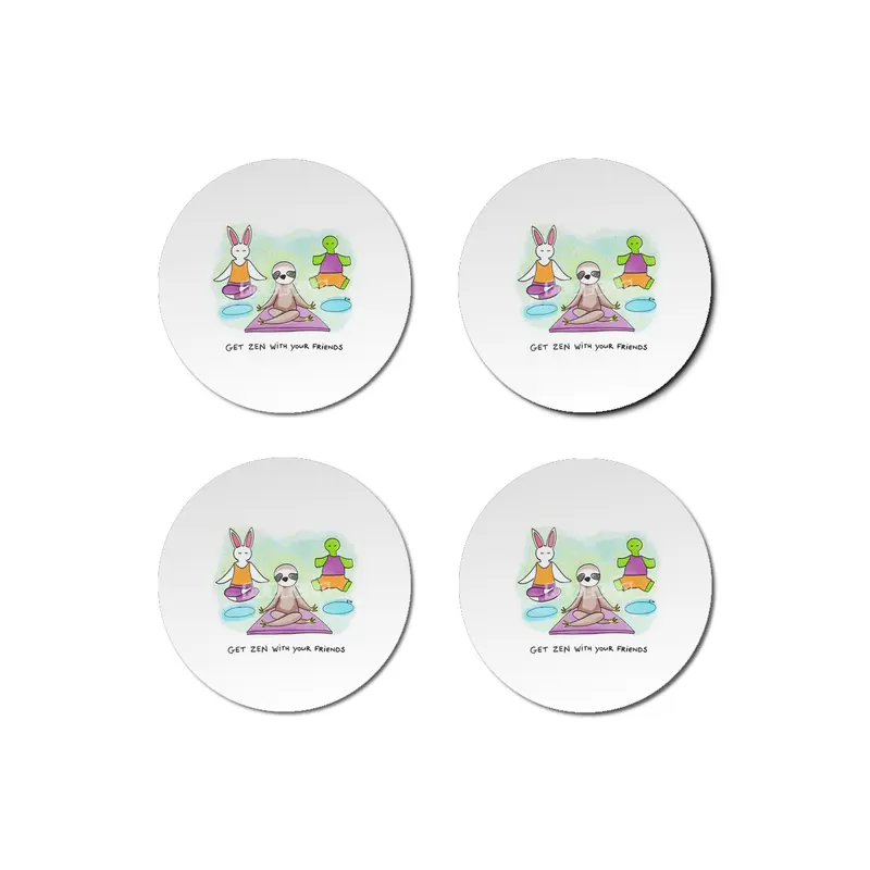 Bunny Daze Yoga - Get Zen With Your Friends Bardak Altlığı