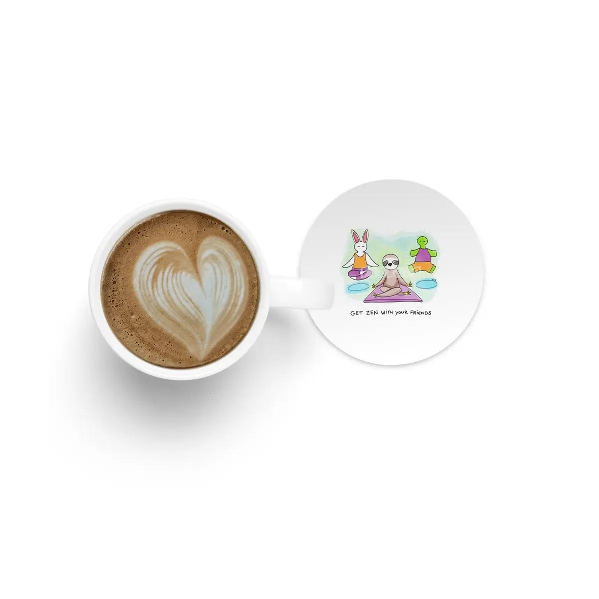 Bunny Daze Yoga - Get Zen With Your Friends Bardak Altlığı
