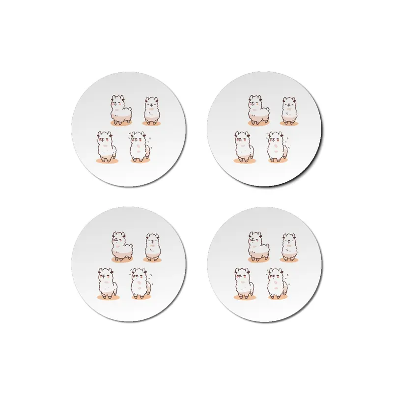 Cute Llama Bardak Altlığı