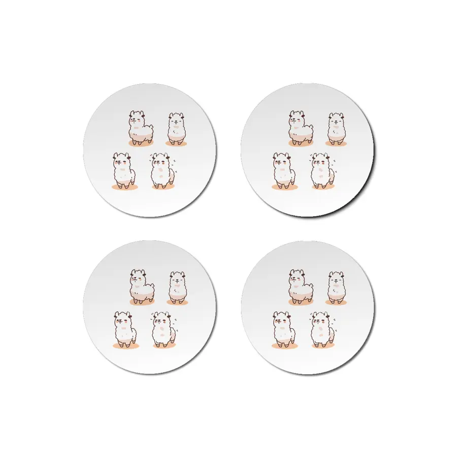 Cute Llama Bardak Altlığı
