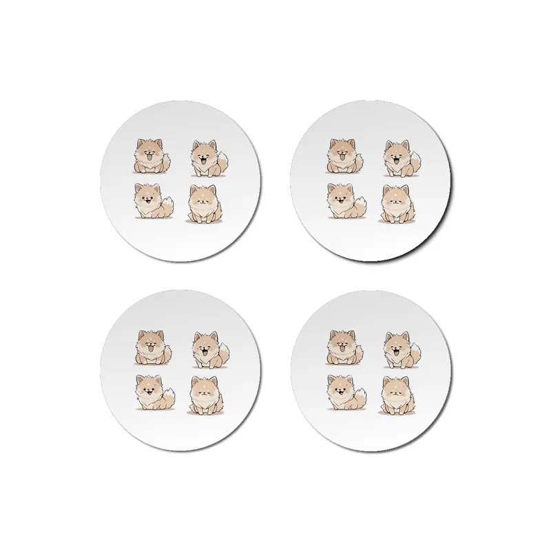 Cute Pomeranian Dog Bardak Altlığı