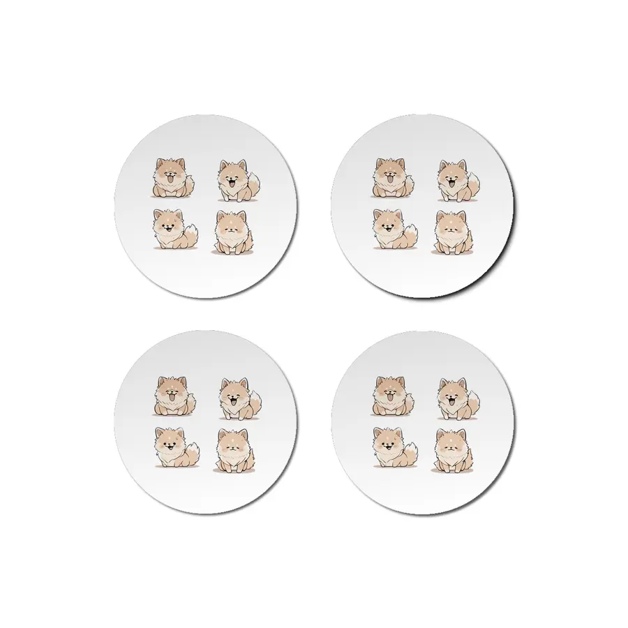 Cute Pomeranian Dog Bardak Altlığı