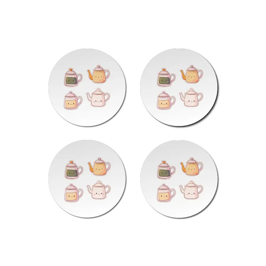 Cute Tea Kettle Bardak Altlığı