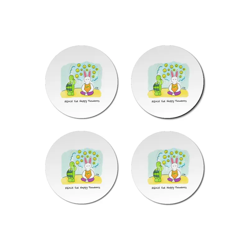 Bunny Daze Yoga - Reach For Happy Thoughts Bardak Altlığı