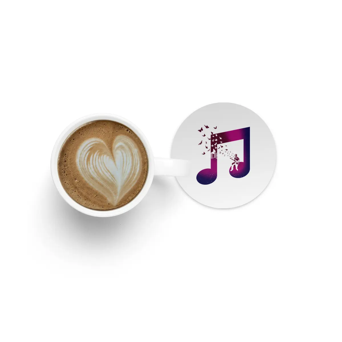 music bass guitar Bardak Altlığı