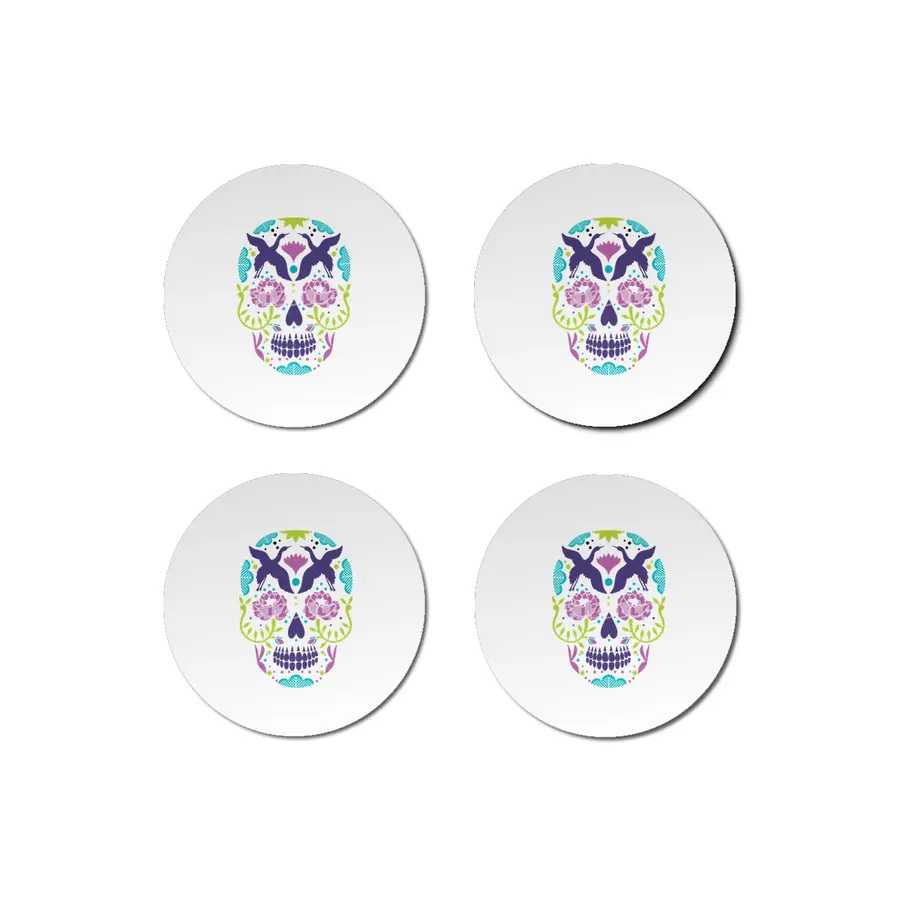 Sugar Skull Bardak Altlığı