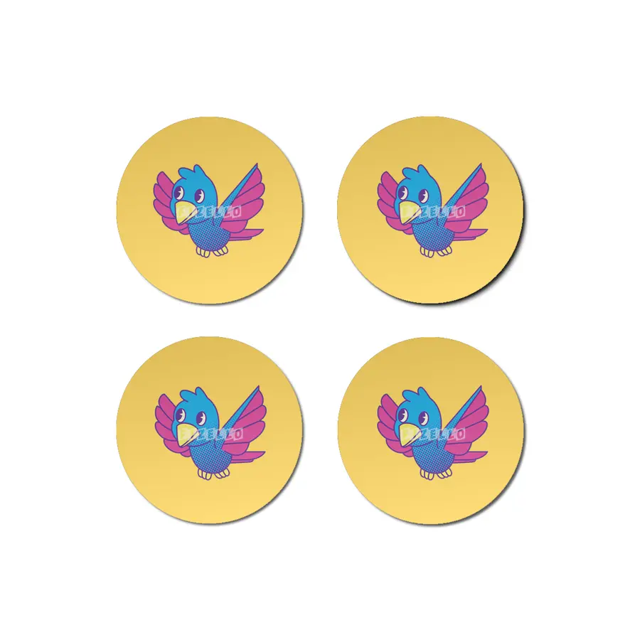 Cute Retro Bird Bardak Altlığı