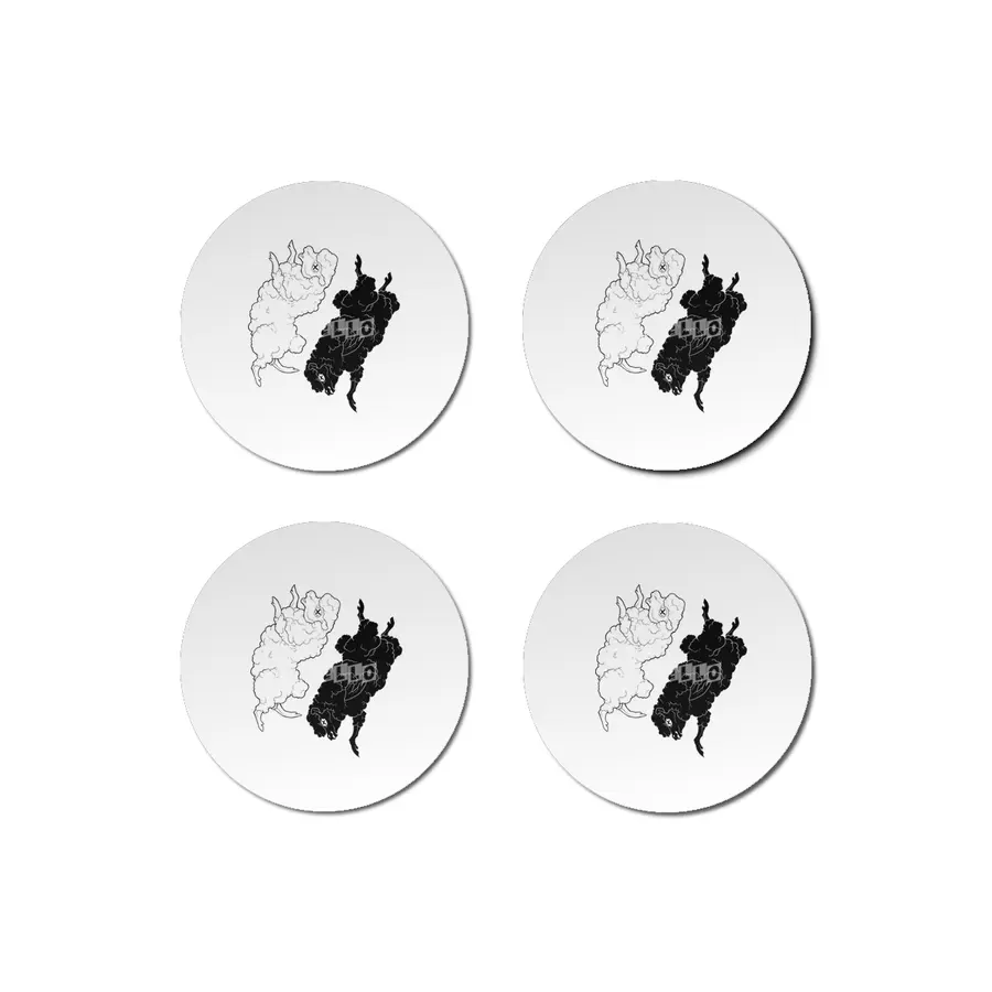Yin Yang Sheep Bardak Altlığı