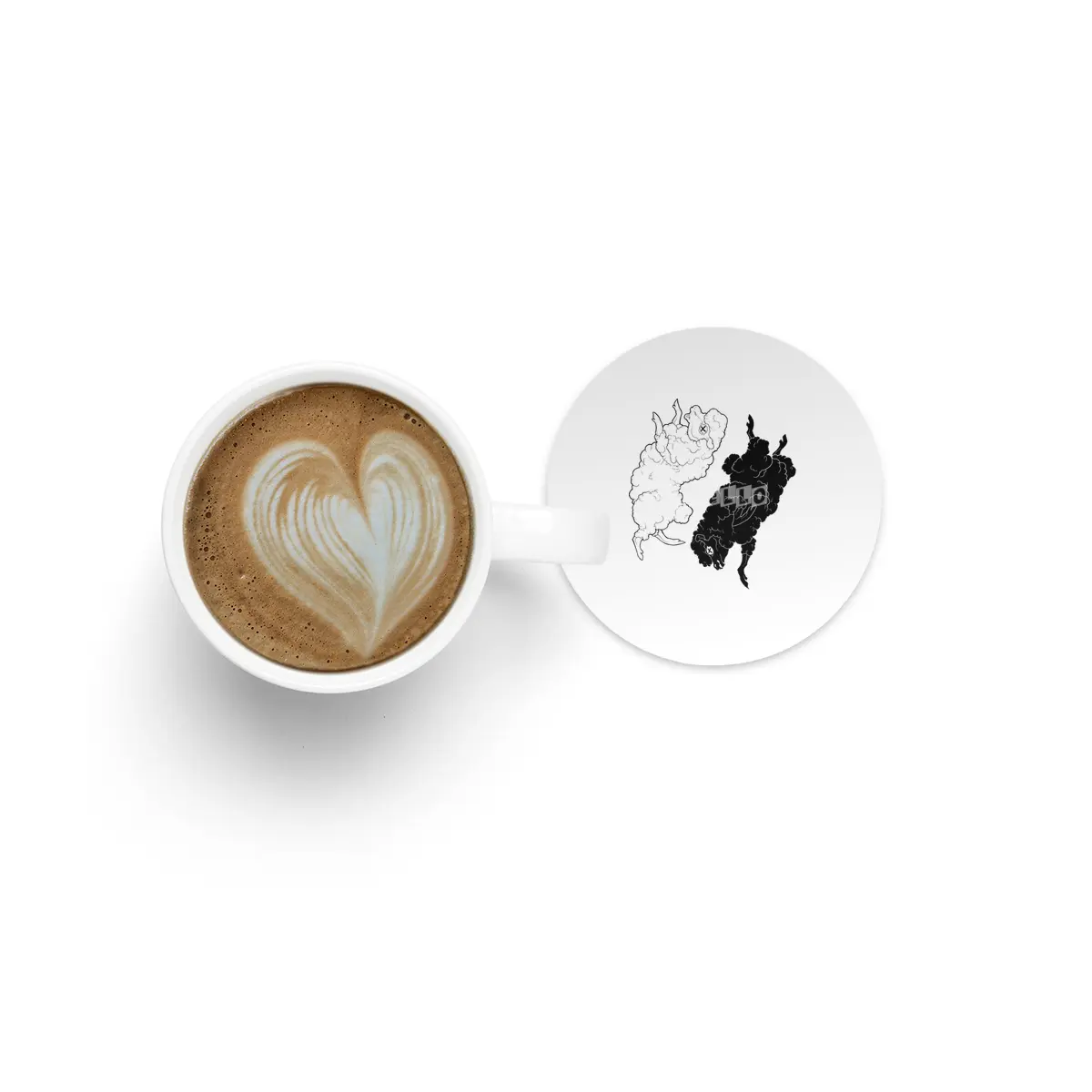 Yin Yang Sheep Bardak Altlığı