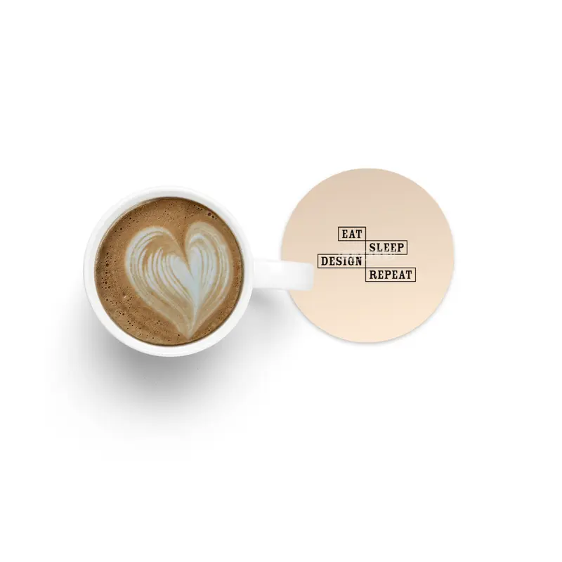 Eat Sleep Design Repeat Bardak Altlığı