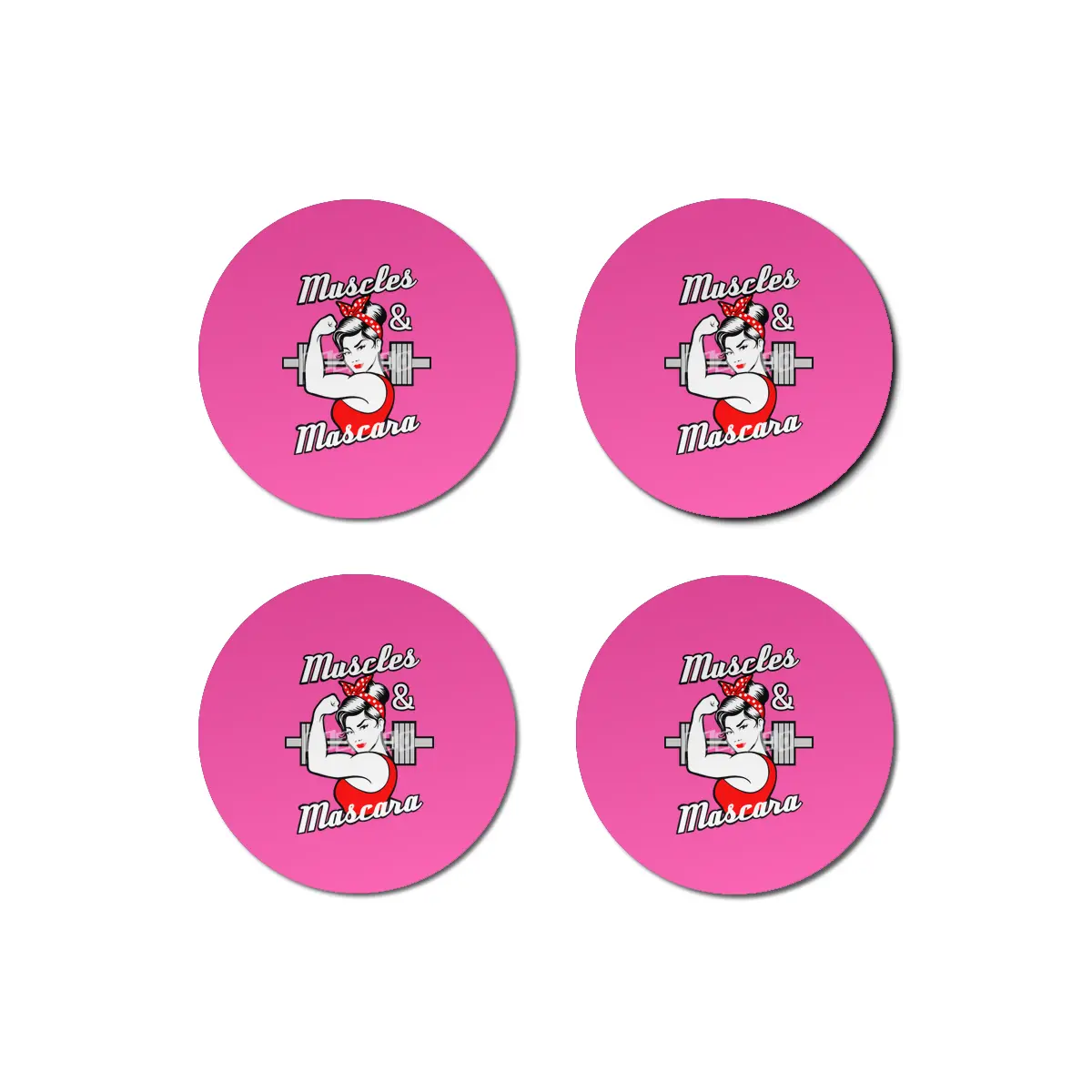 Barbell Girl Strong and Girly Bardak Altlığı