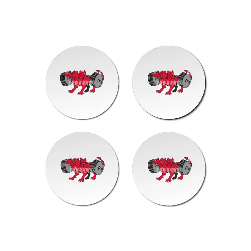 Cerberus Multi-headed Dog Hellhound Powerlifting Barbell Cartoon Bardak Altlığı