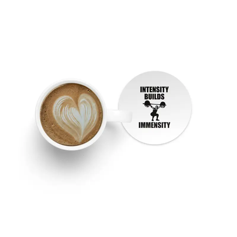 Bodybuilding - Intensity Builds Immensity Bardak Altlığı