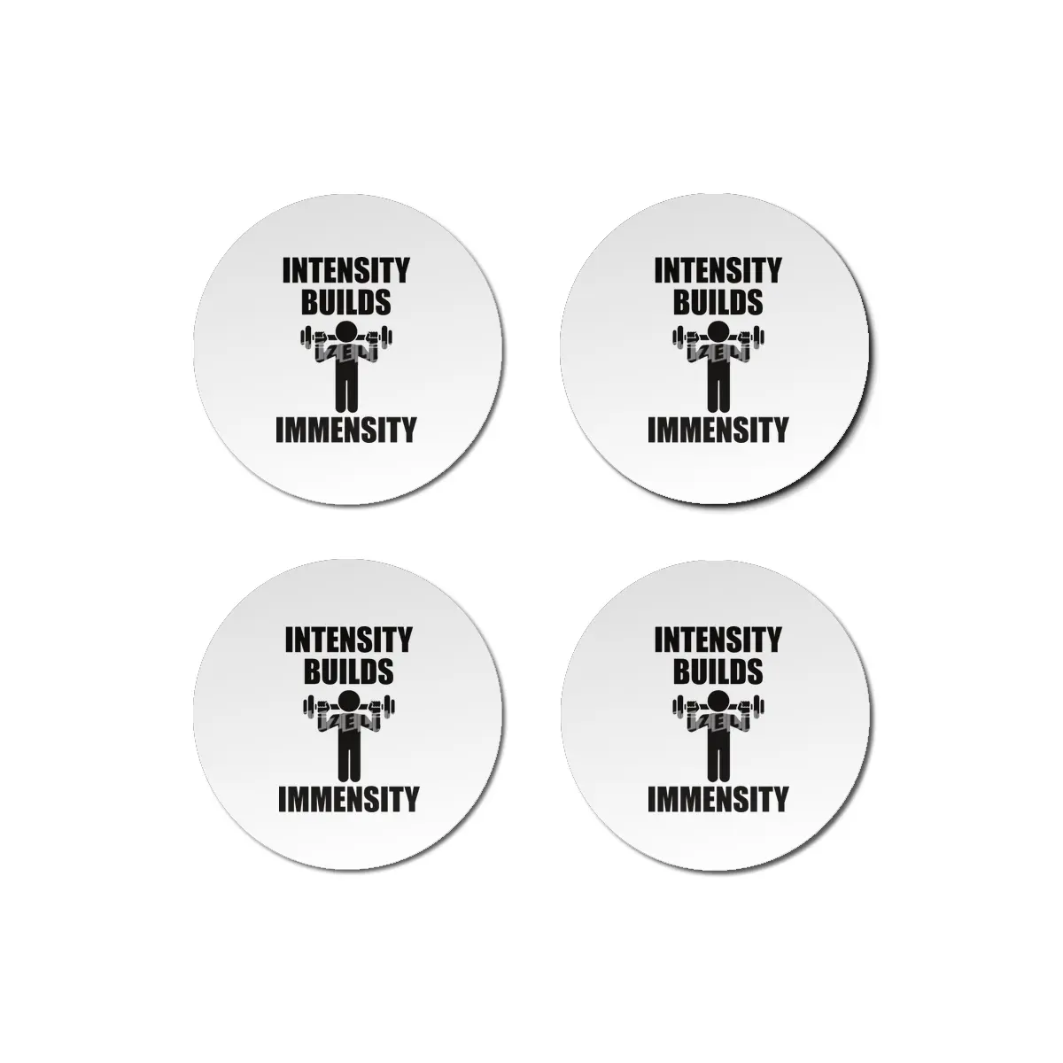 Bodybuilding - Intensity Builds Immensity Bardak Altlığı